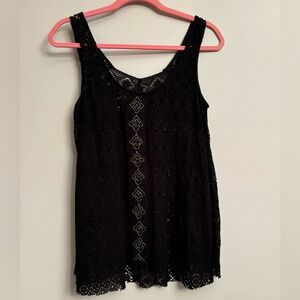 Black beaded tank
